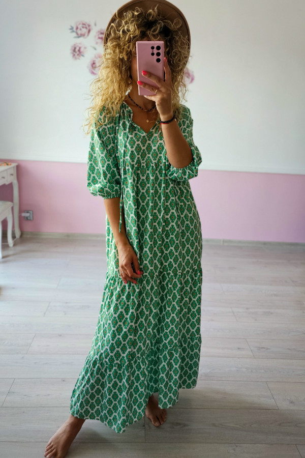 Wzorzysta sukienka maxi 2
