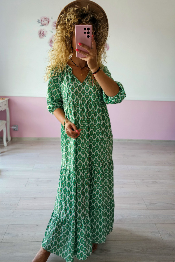 Wzorzysta sukienka maxi 3