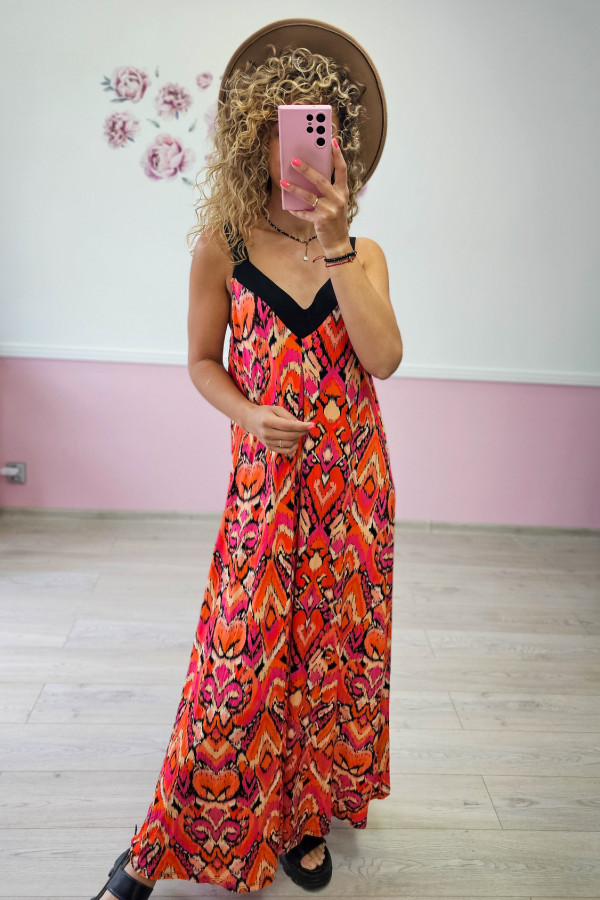 Wiskozowa sukienka maxi