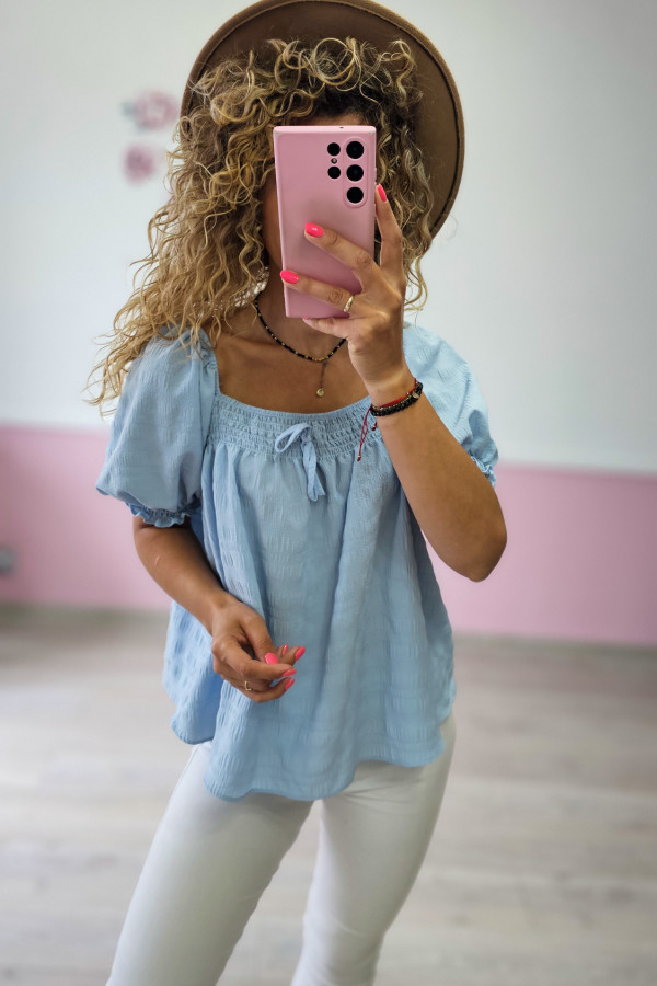 Niebieska bluzka damska