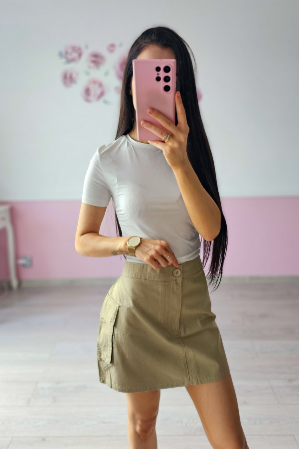 Beżowa spódniczka mini 1