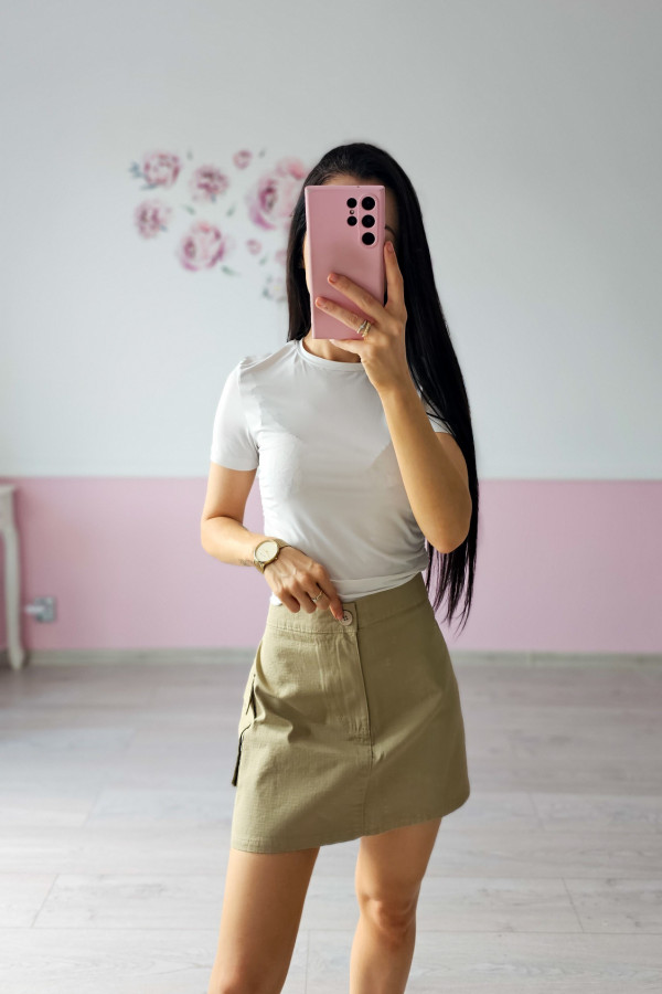 Beżowa spódniczka mini