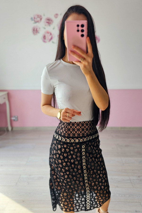 Ażurowa spódnica midi 1