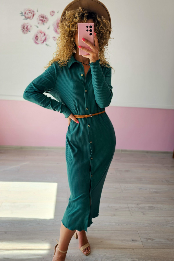 Zielona sukienka prążkowana XL/XXL