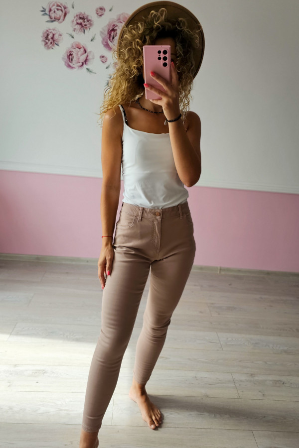 Bawełniane spodnie damskie SUPER SKINNY 1