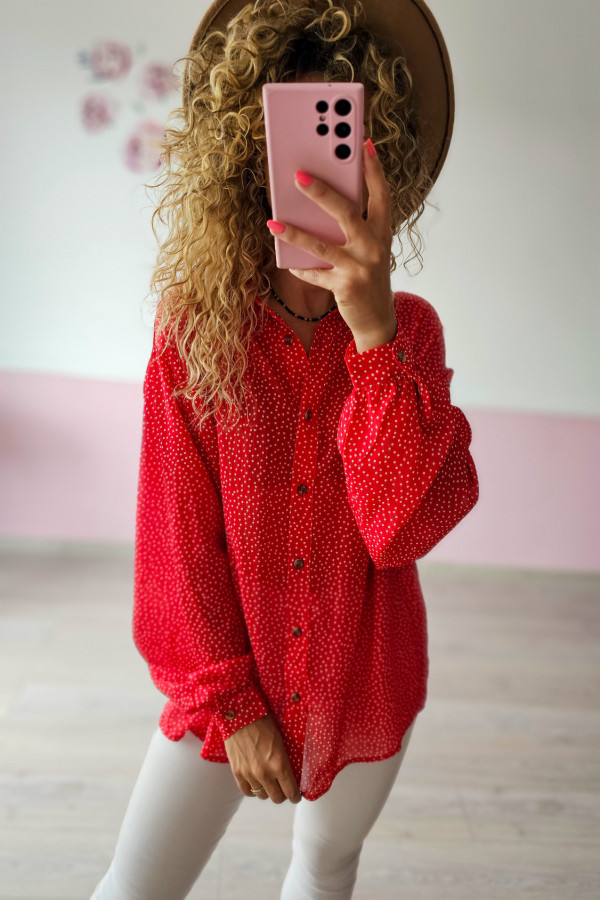 Czerwona koszula damska 1
