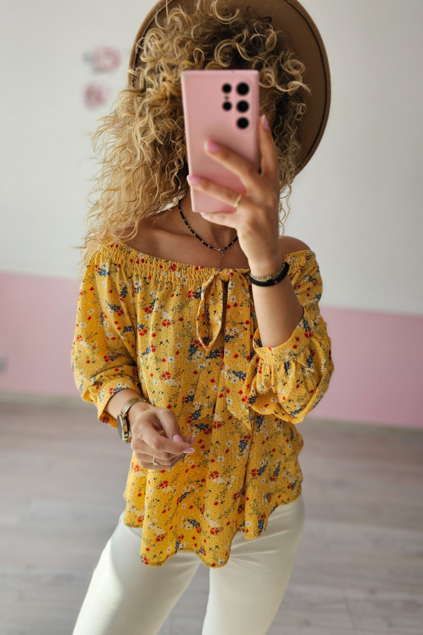 Bluzka hiszpanka w kwiaty 1
