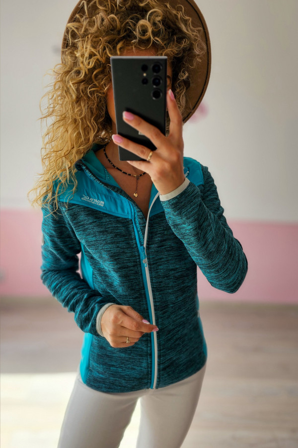 Niebieska sportowa bluza funkcyjna z kapturem – GEOGRAPHICAL NORWAY 1