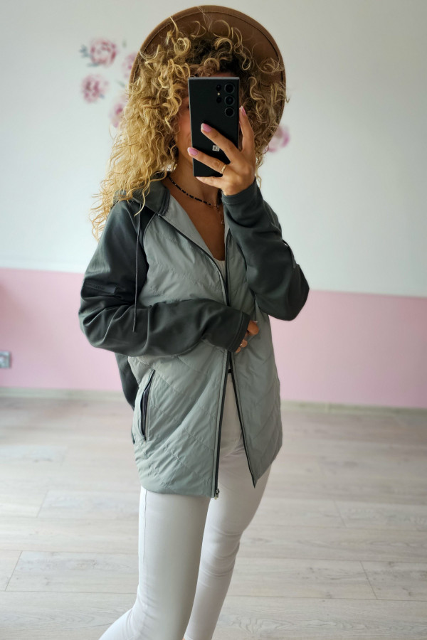 Kurtka męska sportowa 2w1 – softshell + pikowana 2