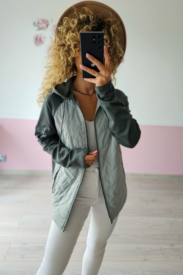 Kurtka męska sportowa 2w1 – softshell + pikowana 3