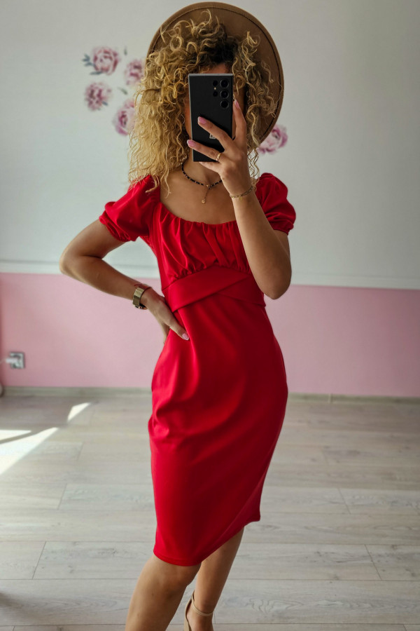 Czerwona sukienka damska 1