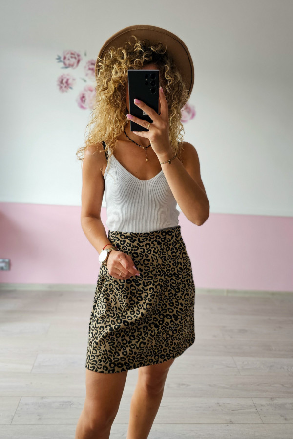 Spódnica w leopardzi wzór 2