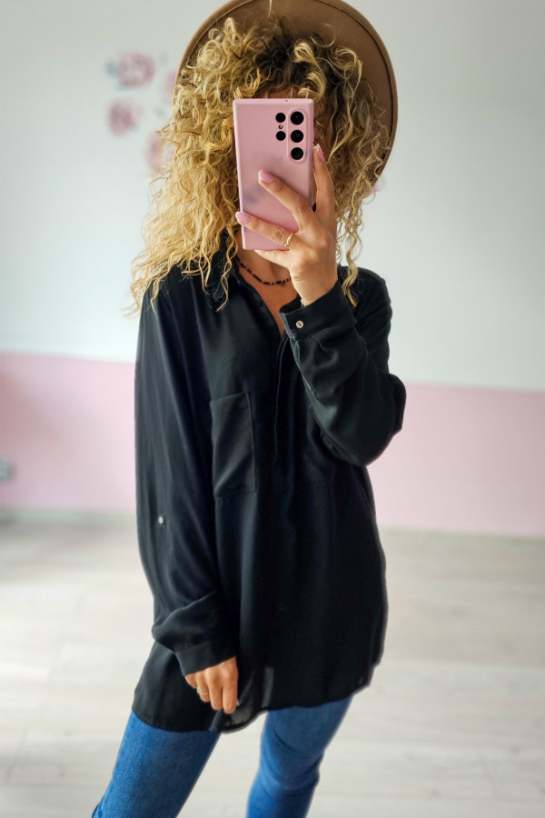 Czarna koszula oversize 1