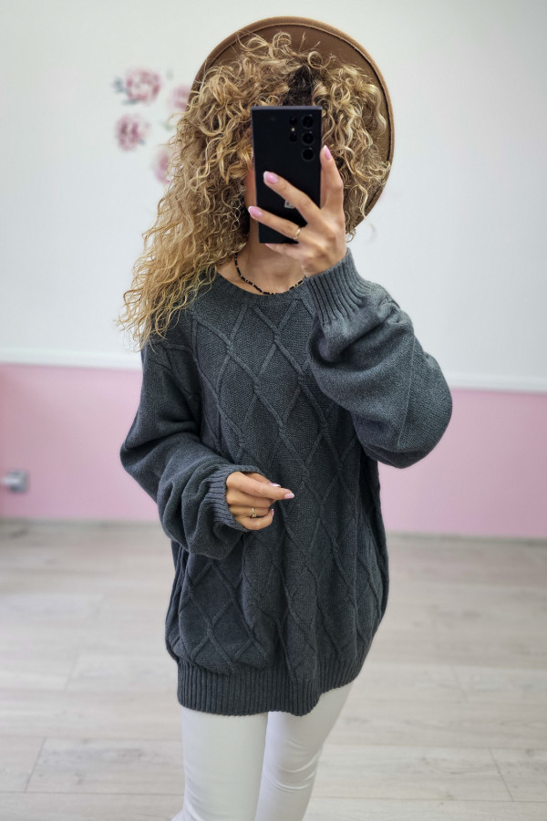 Sweter w kolorze szarym 2
