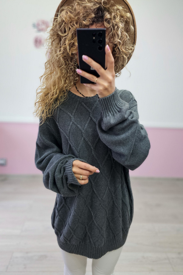 Sweter w kolorze szarym