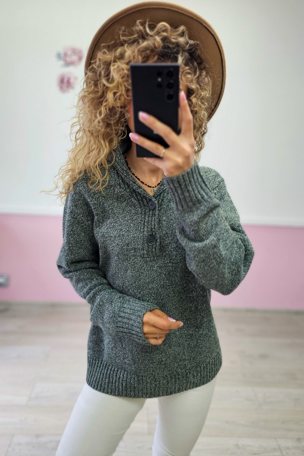 Męski sweter w kolorze szarym 1