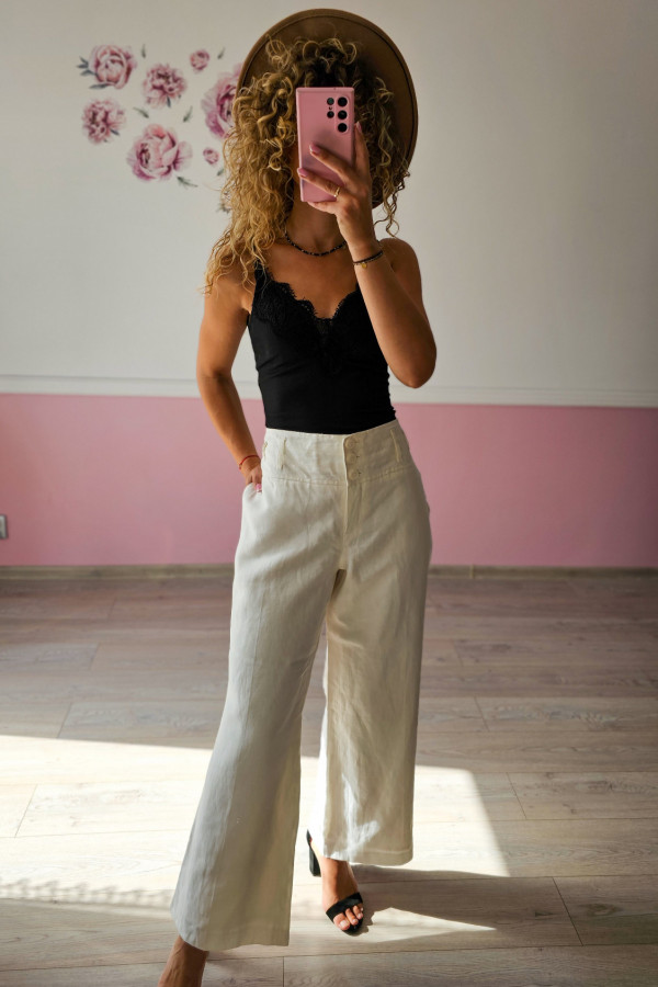 Spodnie lniane w stylu boho 3