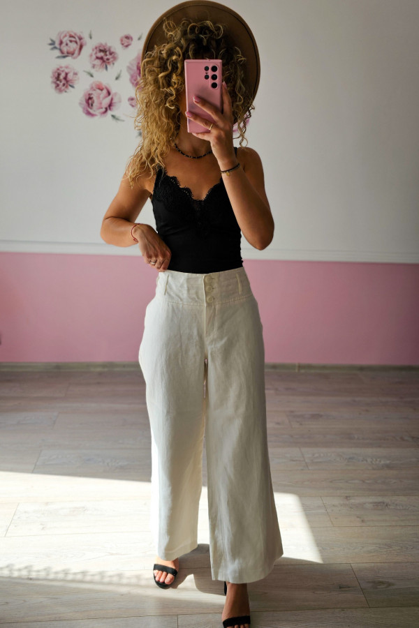 Spodnie lniane w stylu boho 4