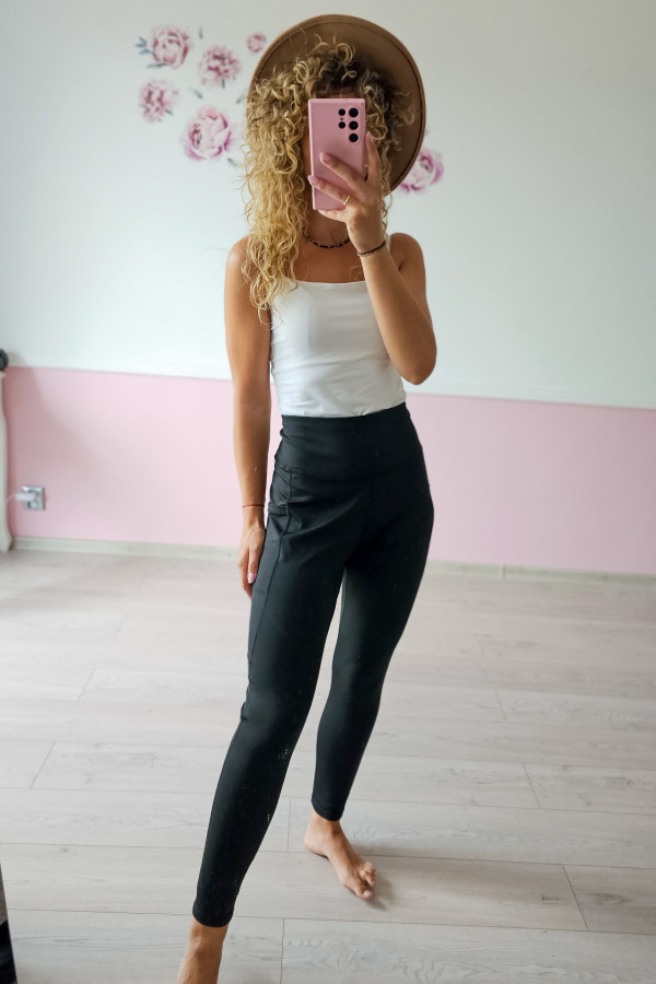 Spodnie legginsy z wysokim stanem