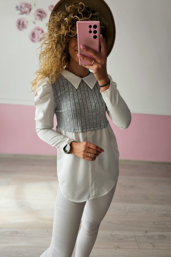 Elegancka bluzka z kołnierzykiem 14l lub XS 2