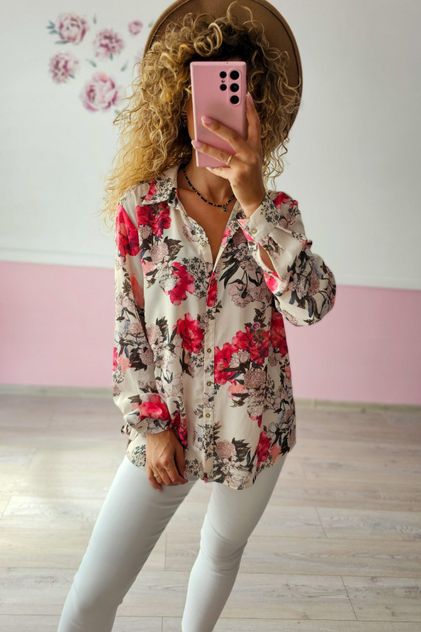Kwiatowa koszula oversize 1