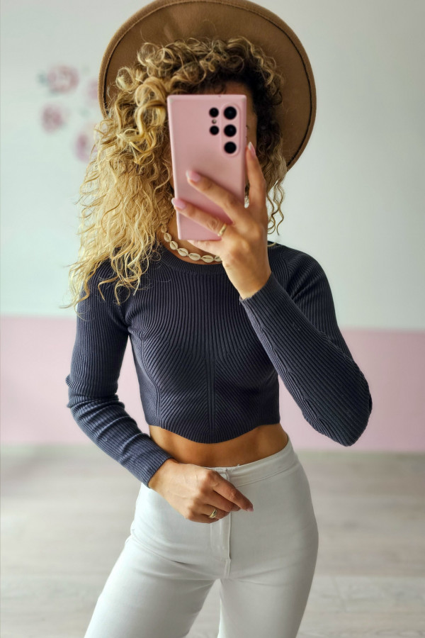 Crop top z długimi rękawami 2