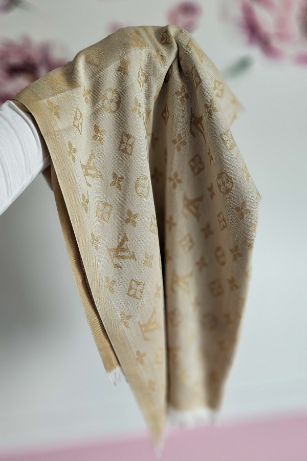 Beżowy szal – Louis Vuitton