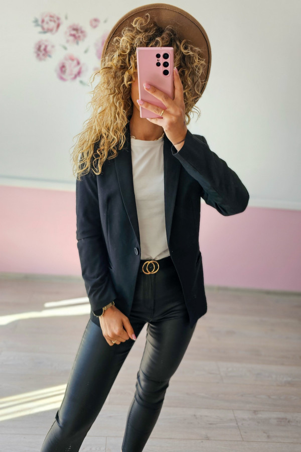 Czarna, elegancka marynarka 3