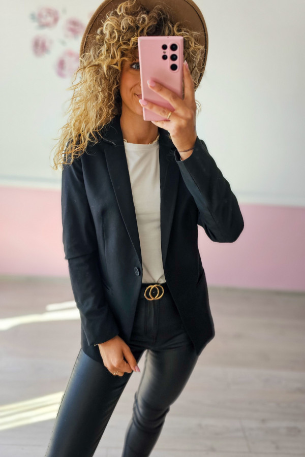 Czarna, elegancka marynarka