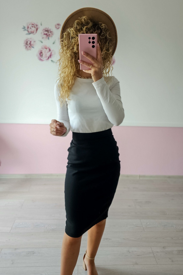 Elegancka czarna spódnica ołówkowa z wysokim stanem S/M 3