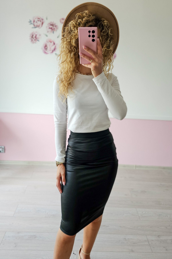 Elegancka czarna spódnica ołówkowa z wysokim stanem S/M 5