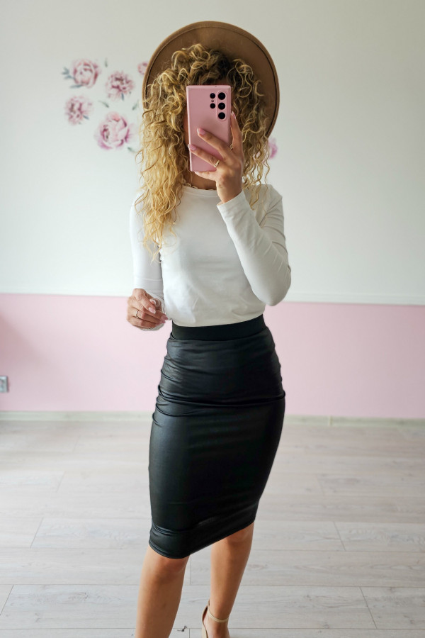 Elegancka czarna spódnica ołówkowa z wysokim stanem S/M