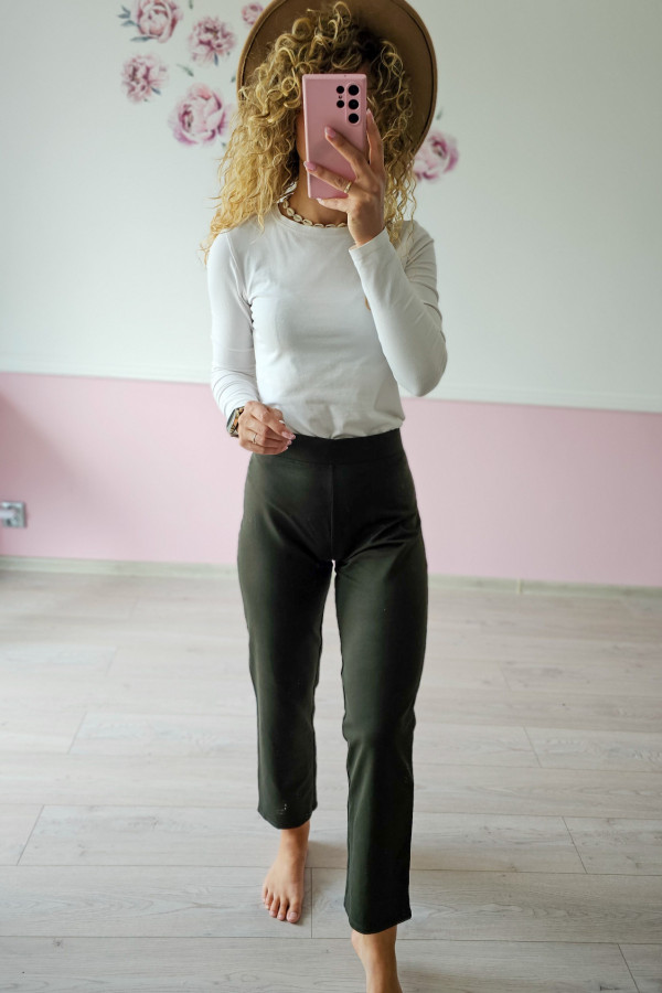 Legginsy ciemno zielone