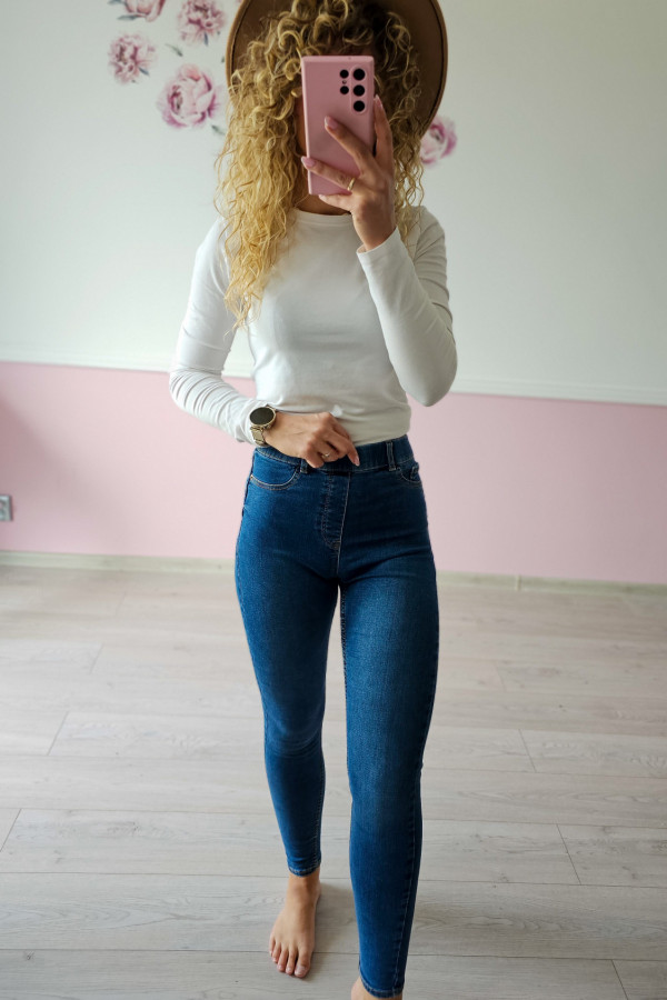 Jeansy skinny z wysokim stanem 2