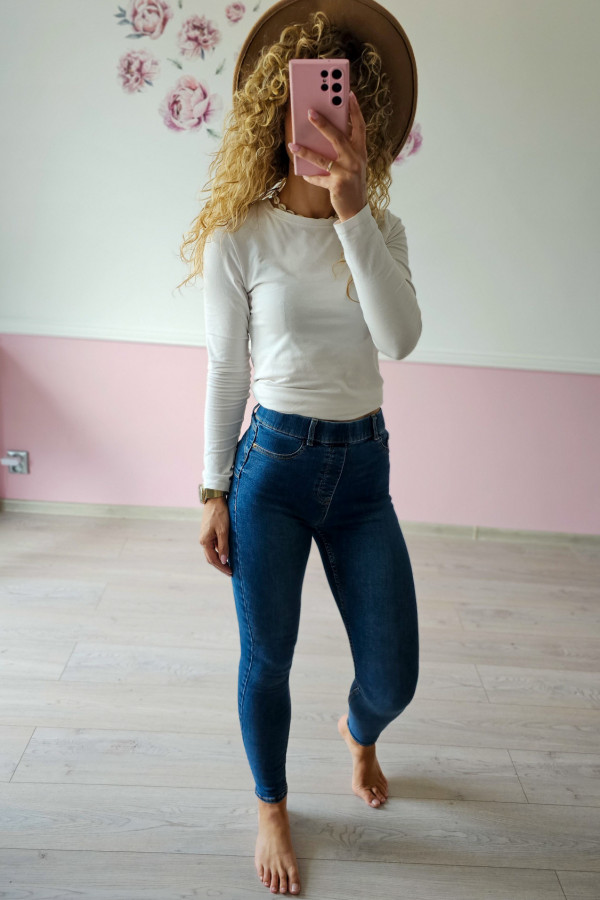 Jeansy skinny z wysokim stanem 5