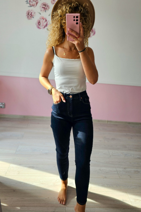 Jeansy damskie z wysokim stanem 2