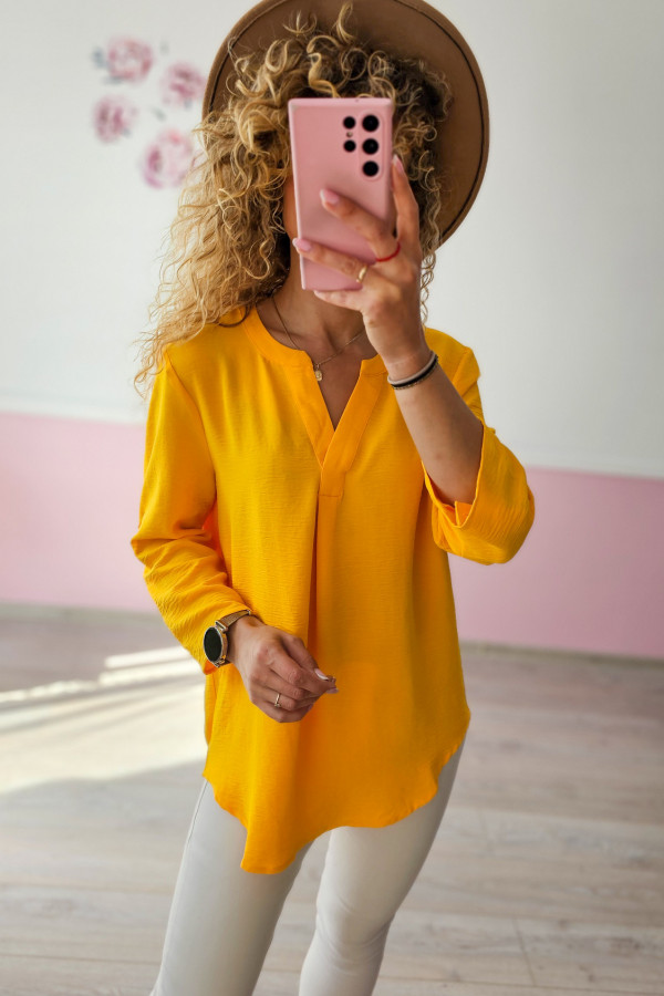 Żółta bluzka damska oversize