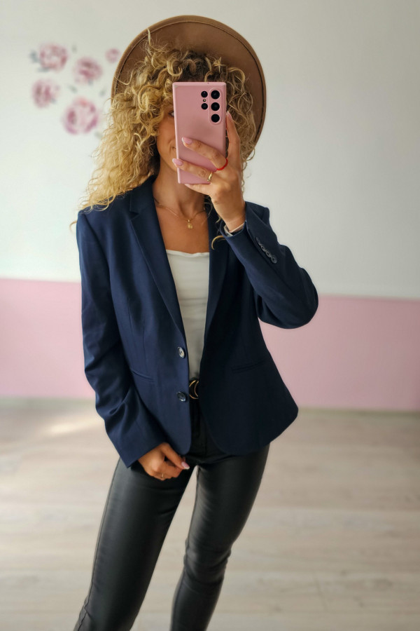 Granatowa marynarka damska 2