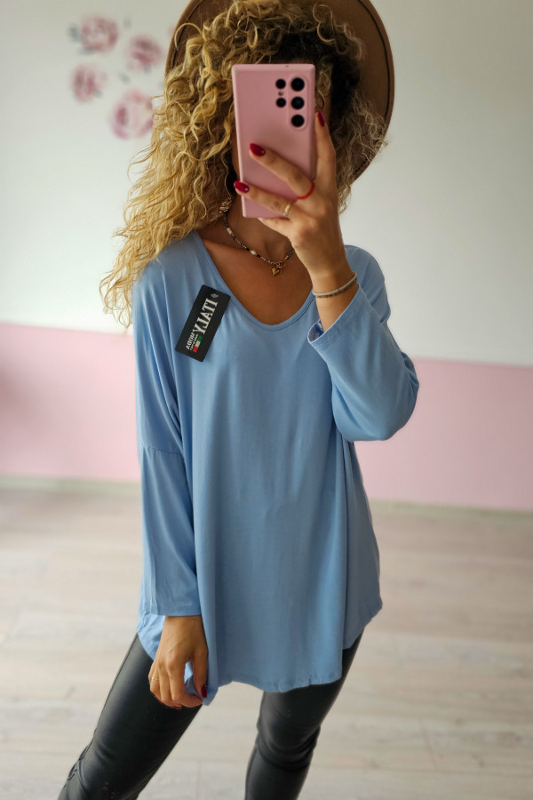 Jasnoniebieska bluzka basic oversize 1