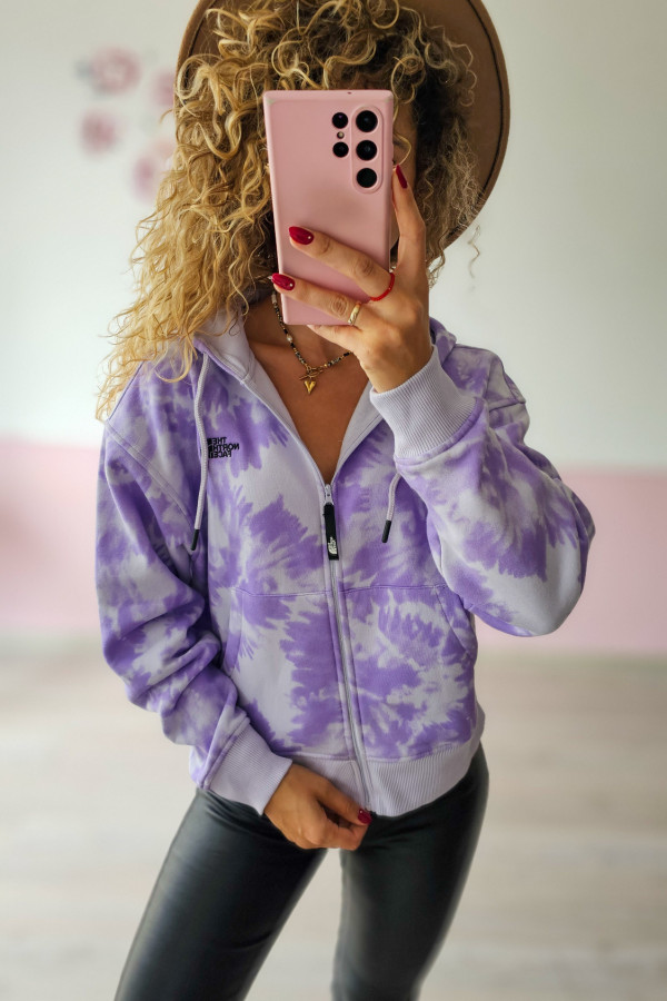 Bluza rozpinana The North Face w odcieniach fioletu tie-dye 1