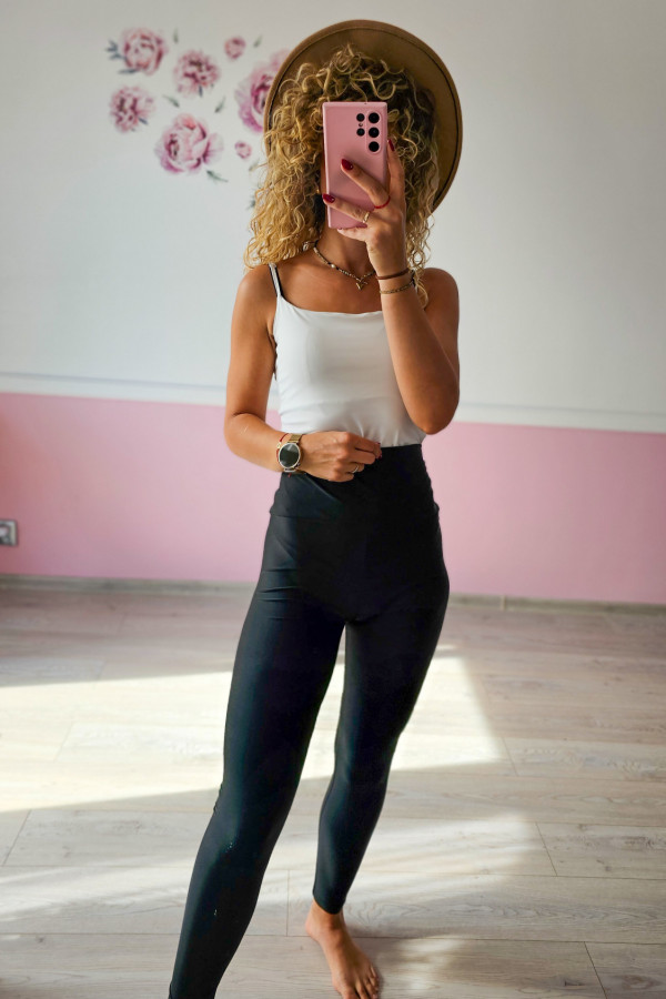 Czarne legginsy z wysokim stanem M/L