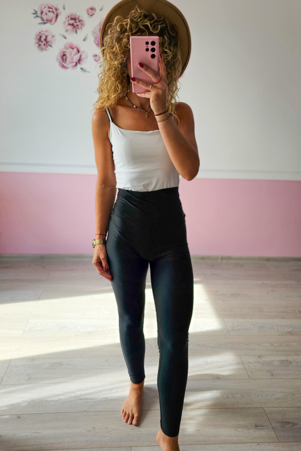 Czarne legginsy z wysokim stanem M/L 2