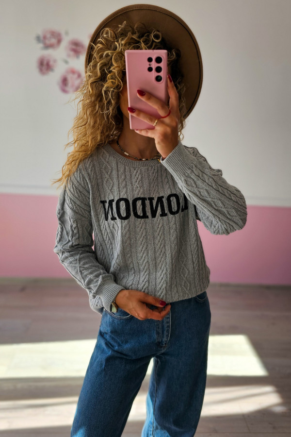 Sweter szary „LONDON” 1