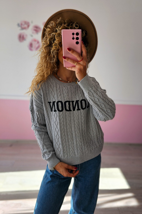 Sweter szary „LONDON” 2