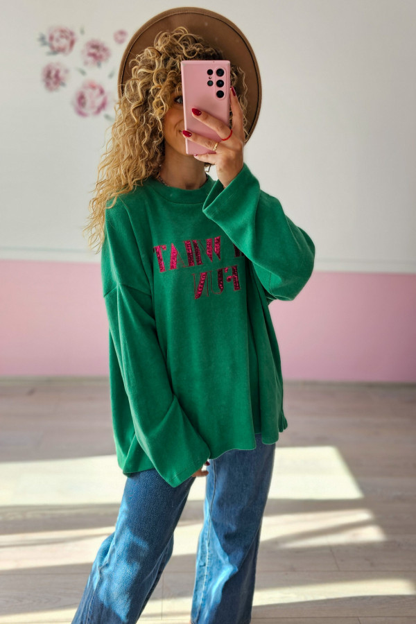 Bluza zielona oversize 2