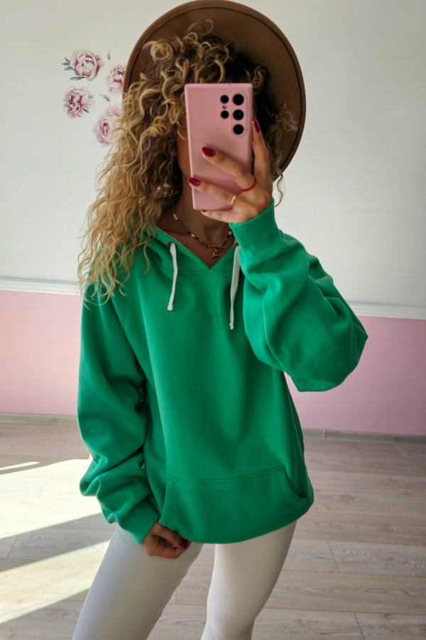 Bluza z kapturem – zielona