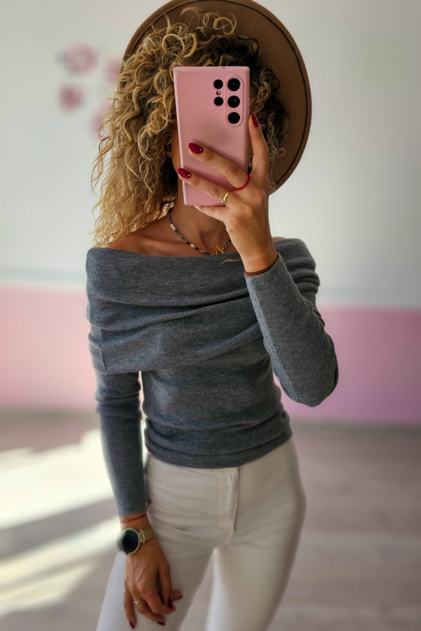 Sweter hiszpanka – grafitowy