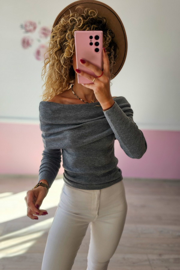 Sweter hiszpanka – grafitowy 2