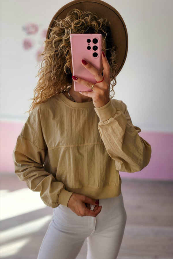 Bluza oversize – beżowa