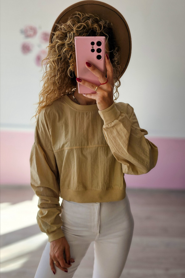 Bluza oversize – beżowa 1